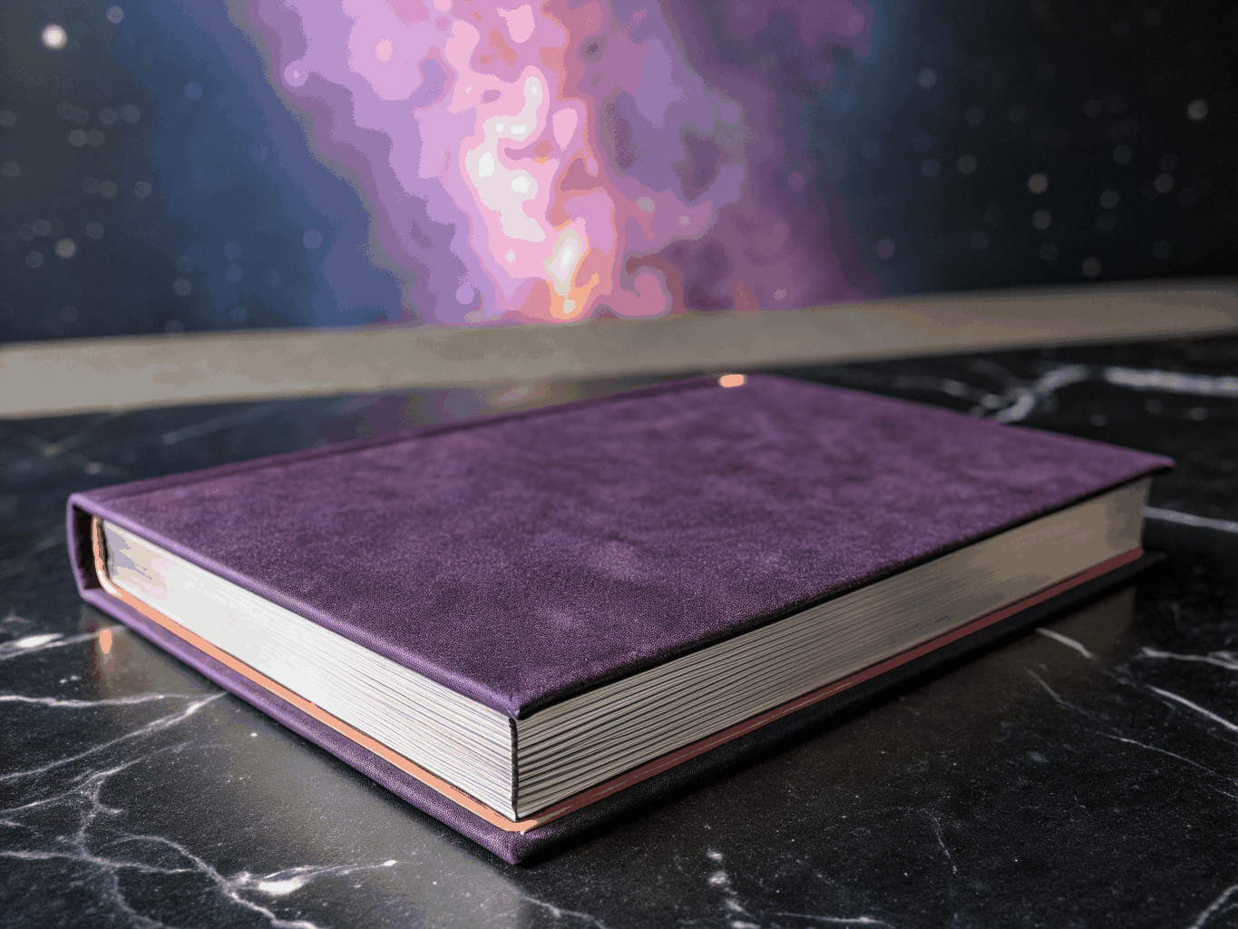 Luxury book cover design on a soft ivory background